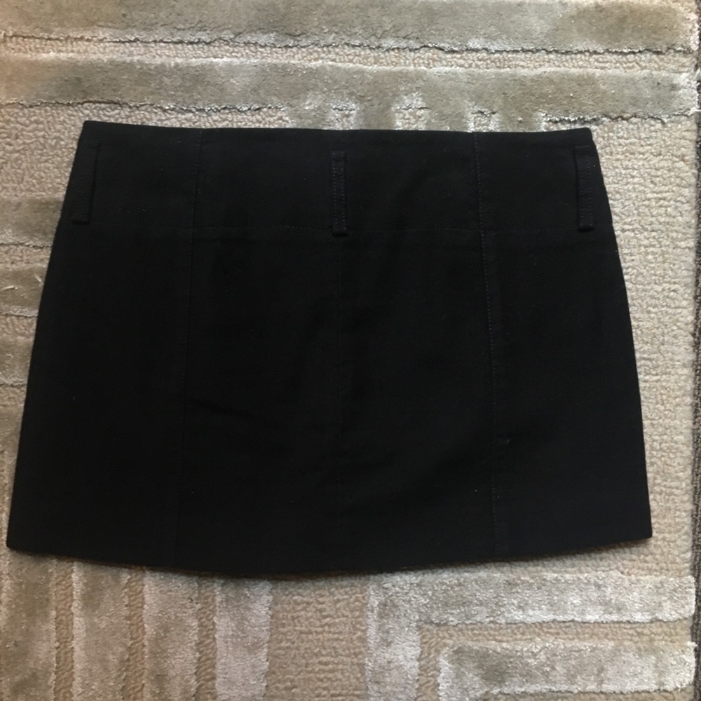 GUCCI - Pleated Leather Trim Miniskirt Black, L - Picture 5 of 5